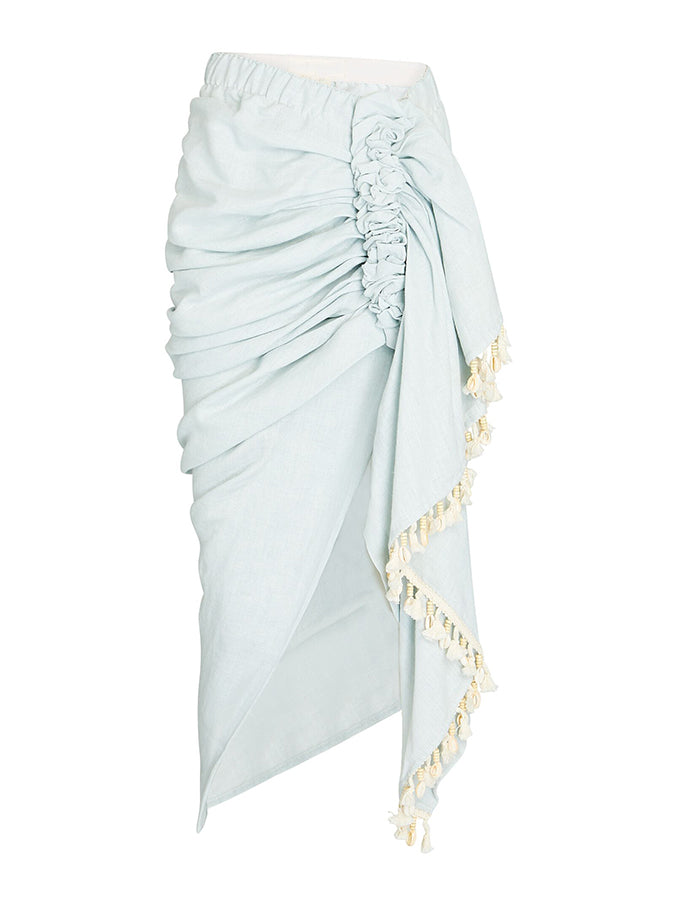 One-shoulder Swimsuit and Beach Skirt