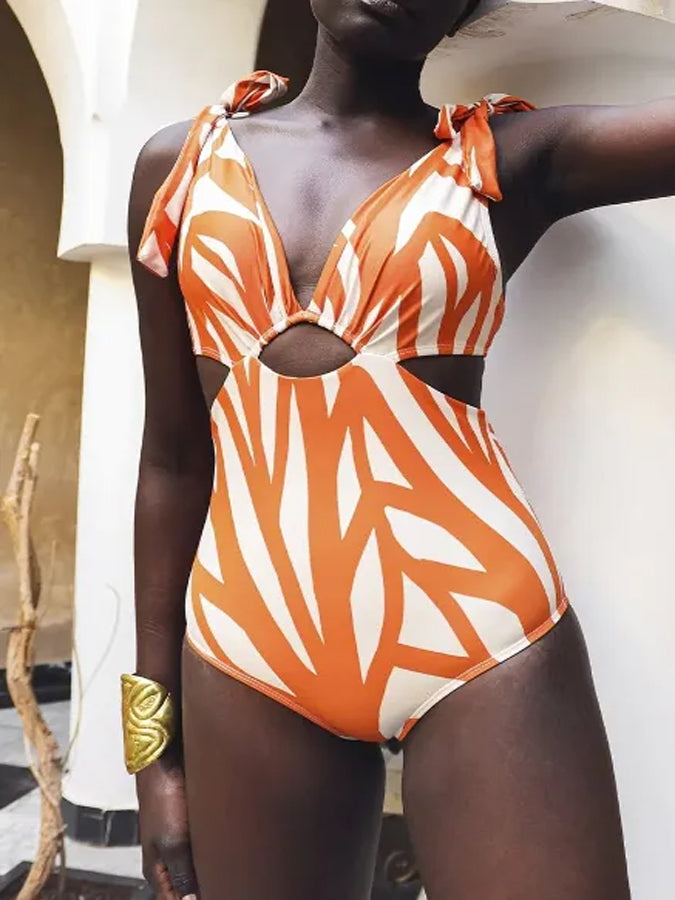 Geometric Print One Piece Swimsuits and Pants