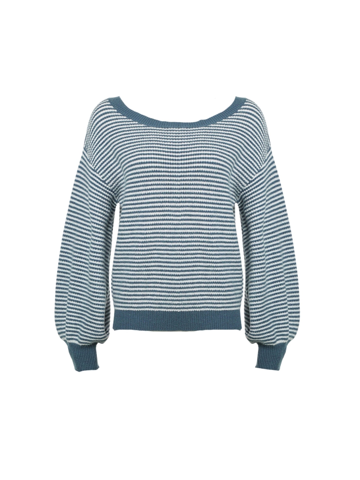 Nura Striped Off-shoulder Sweater