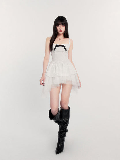 Gothic Lolita Dress With Layered Tulle Skirt