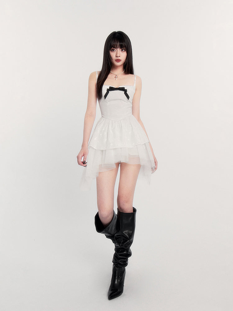 Gothic Lolita Dress With Layered Tulle Skirt