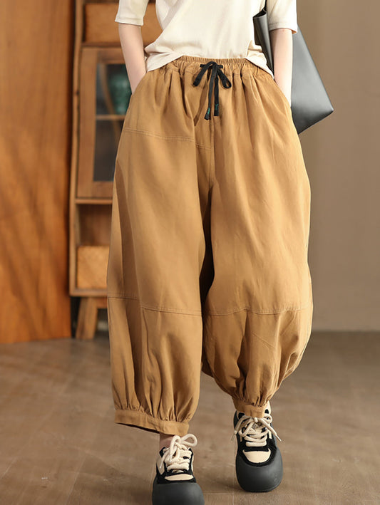 Autumn Spliced Cotton Harem Pants As1022