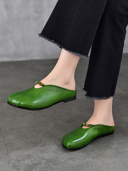 Summer Leather Soft Sandals