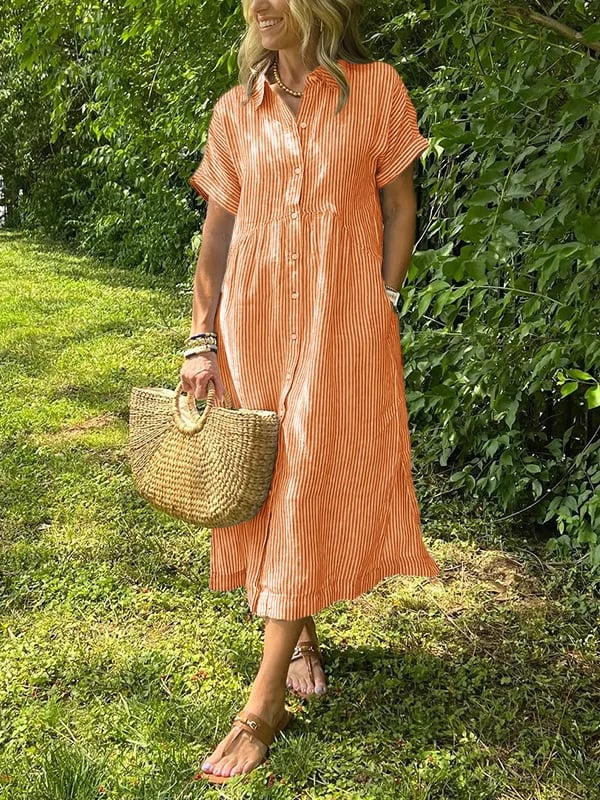 Jovie - Classic Striped Maxi Dress