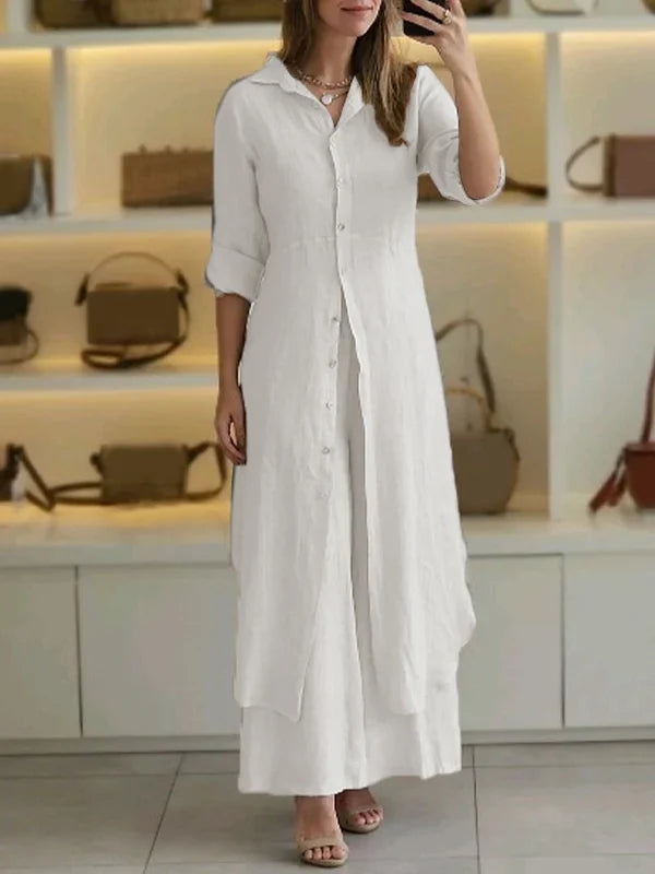 Cotton and Linen Two-piece Set