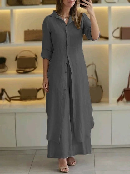 Cotton and Linen Two-piece Set
