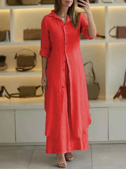 Cotton and Linen Two-piece Set