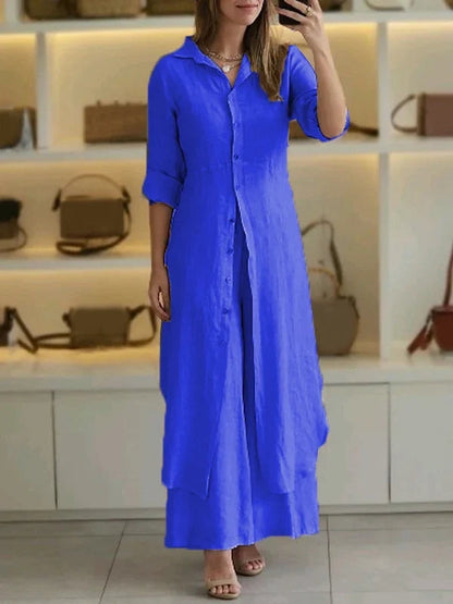 Cotton and Linen Two-piece Set
