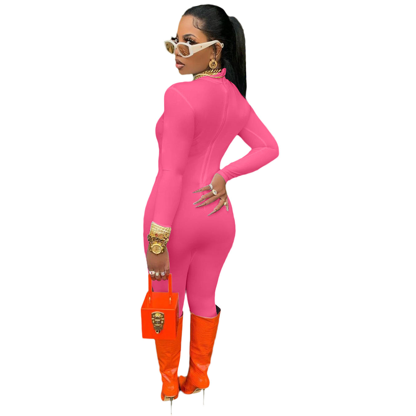 Autumn Winter Color Jumpsuit