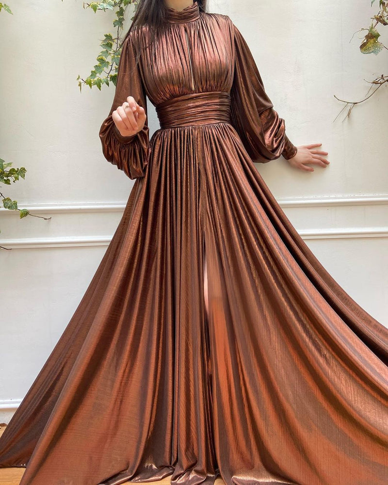Spring Summer Popular Color Tight Waist Halter Large Swing Avocado Green Dress Maxi Dress for