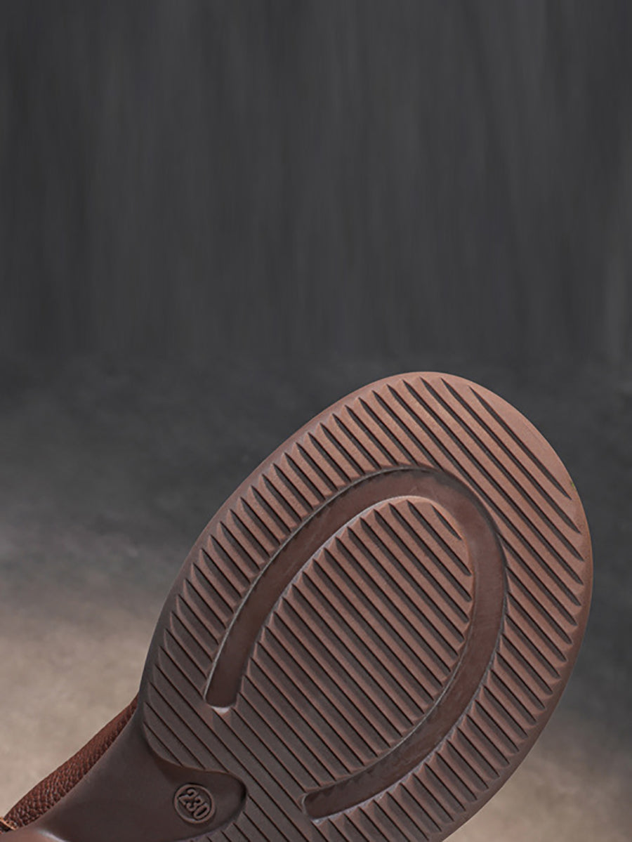 Summer Genuine Leather Low Heel Shoes Ii1024