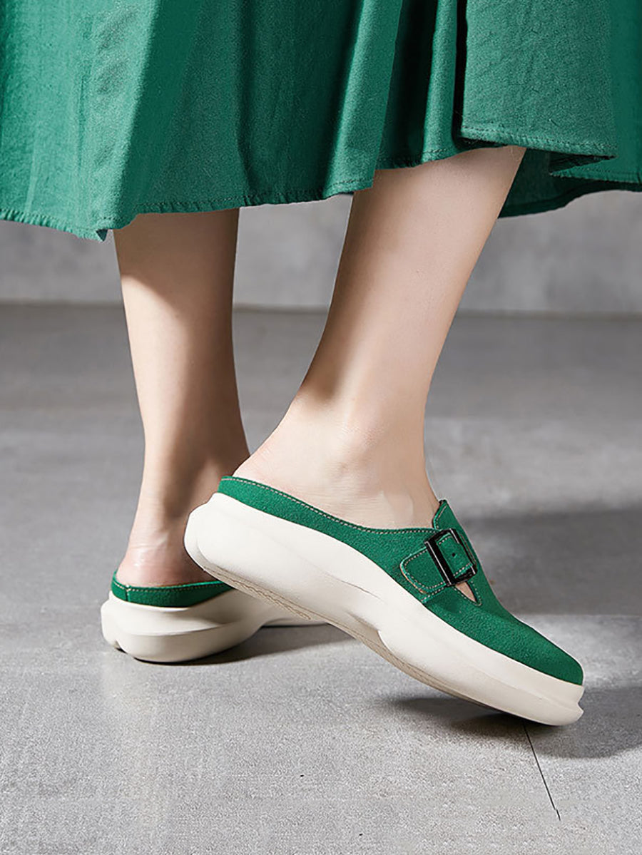 Summer Suded Leather Slippers As1015