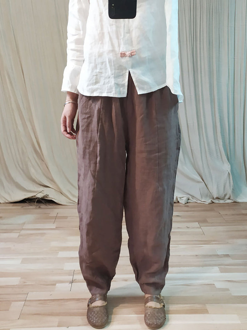 Spring Ramie Loose Pants Kl1032
