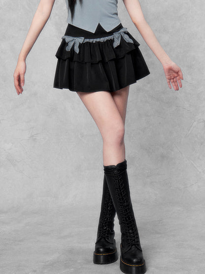 Lace Trim Maid Top/skirt