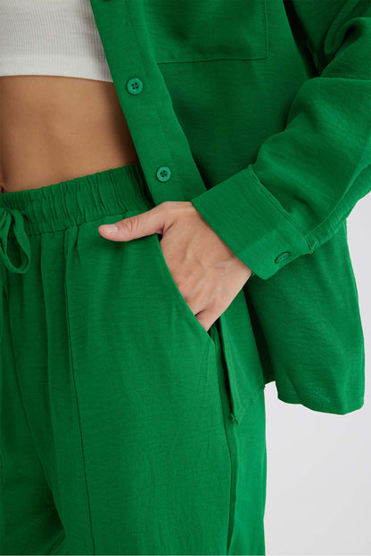 Long Sleeve Color Shirt Long Pants Set