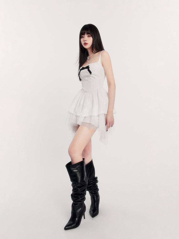 Gothic Lolita Dress With Layered Tulle Skirt