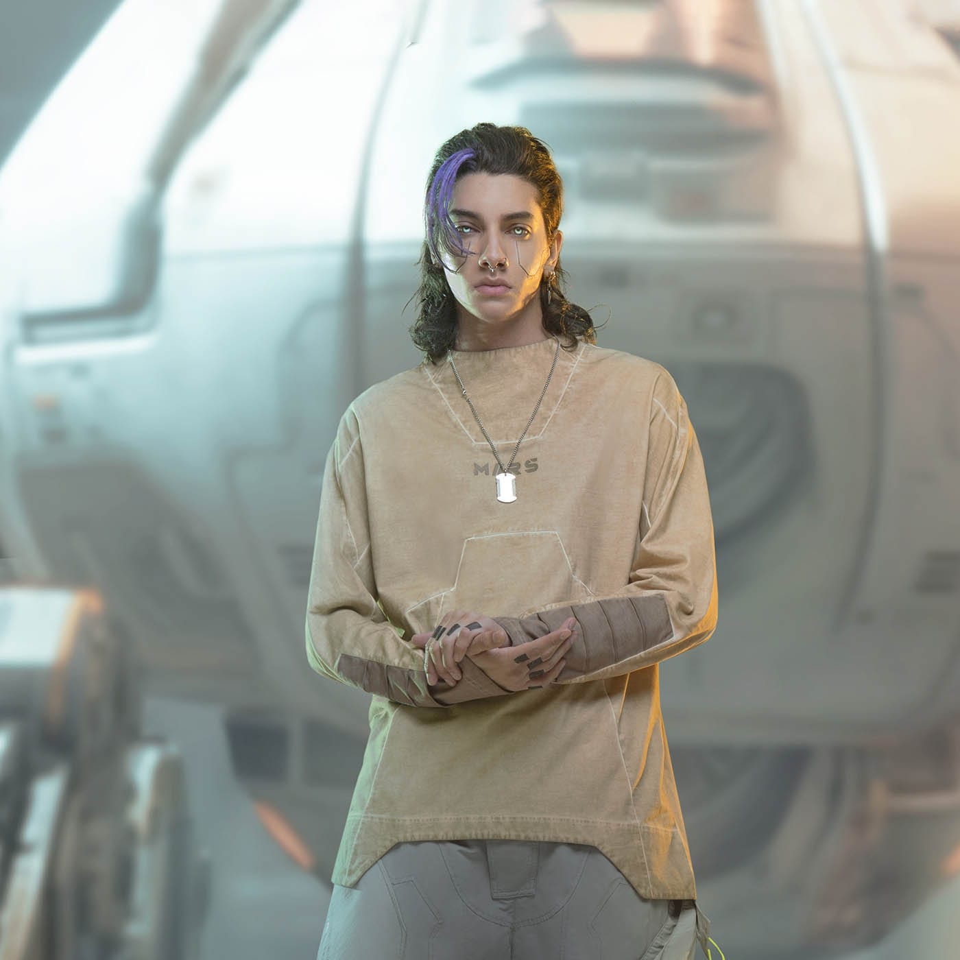 Tactical Paneled Long Sleeve T-shirt