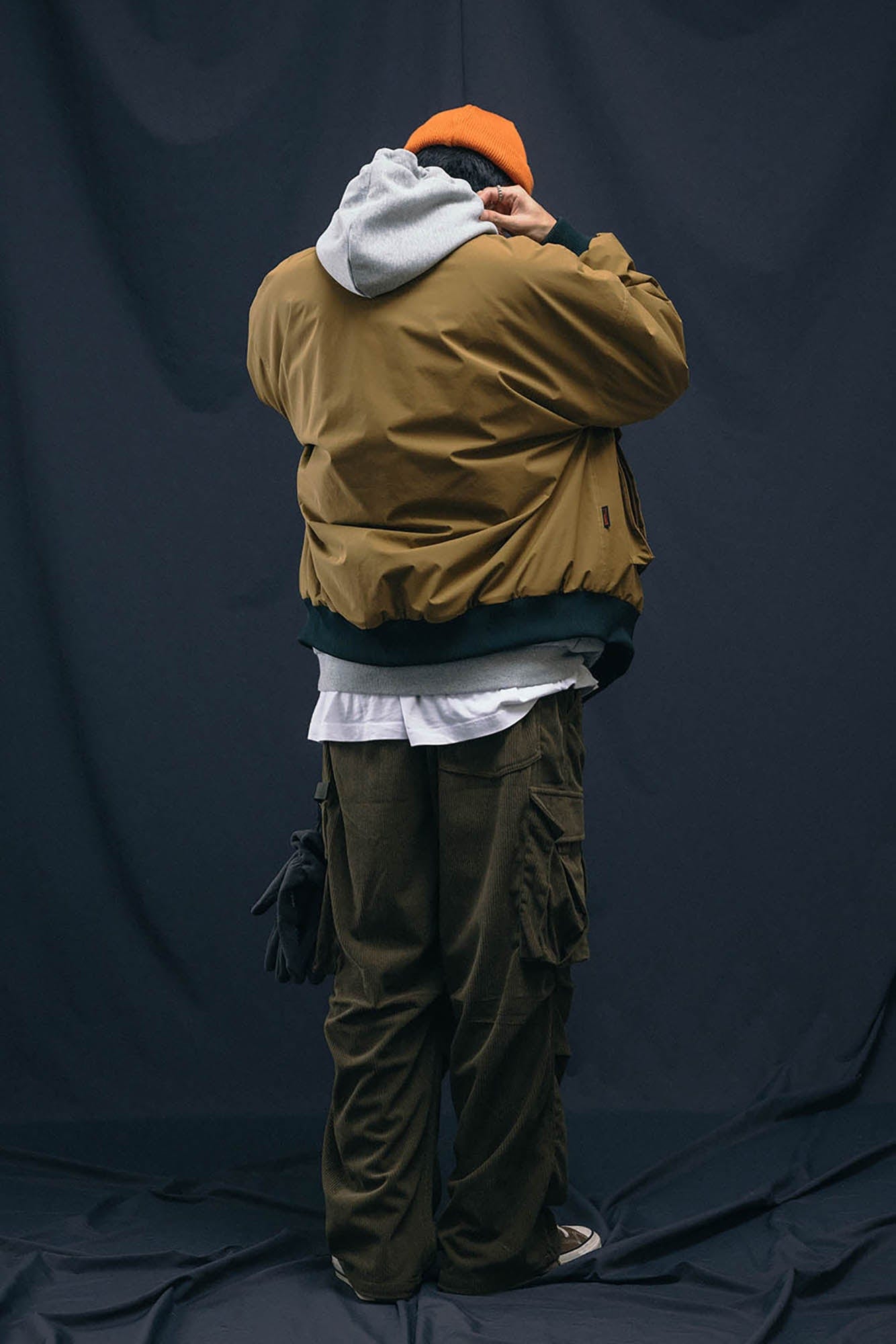 Corduroy Crinkled Cargo Pants