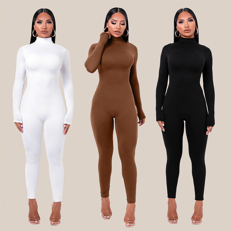 Clothing Autumn Winter Color Tight Sports Fitness Female Winter Jumpsuit