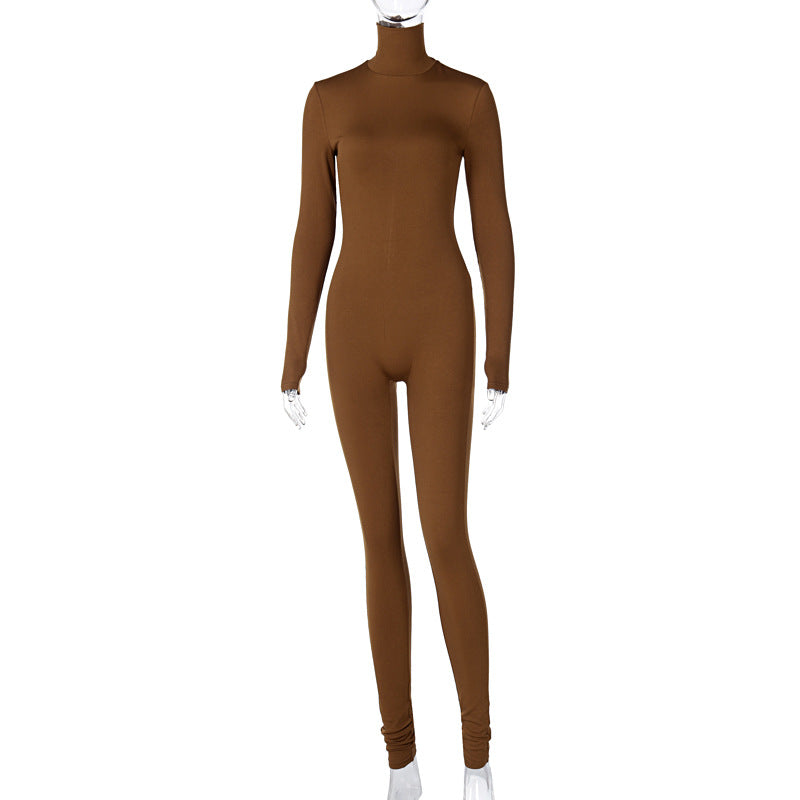 Clothing Autumn Winter Color Tight Sports Fitness Female Winter Jumpsuit