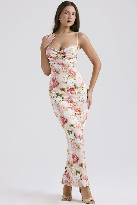 Lace Cami Split Maxi Dress
