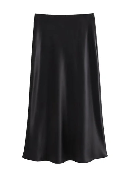 White High Waist Slim Maxi Skirt – Patchwork Summer Long Skirt