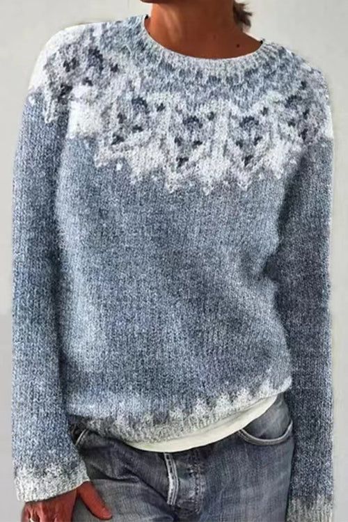 Round Neck Unique Pattern Sweater(in 6 Patterns)