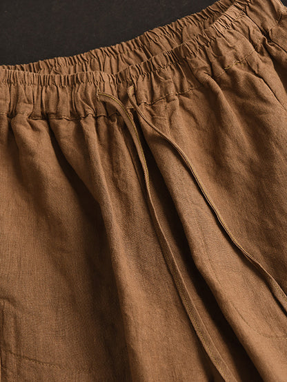 Summer Linen Loose Harem Pants We1021