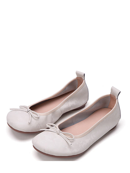 Summer Leather Flower Knurling Flat Shoes Ty1029