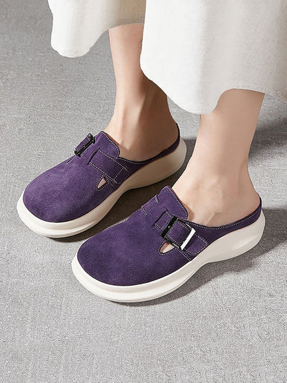 Summer Suded Leather Slippers As1015