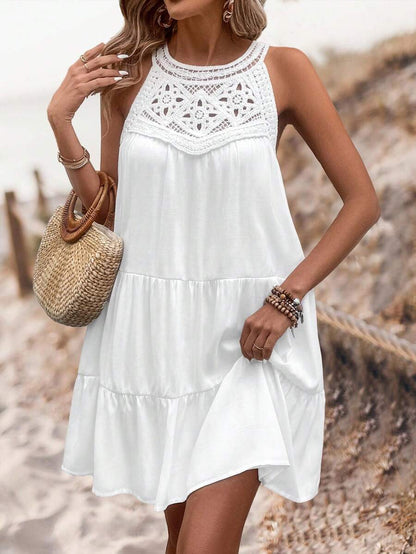 Amelia - White Lace Mini Dress
