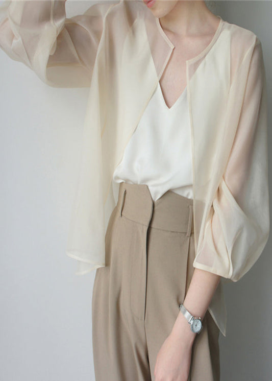 Upf 50+ Cardigans Organza Apricot Summer