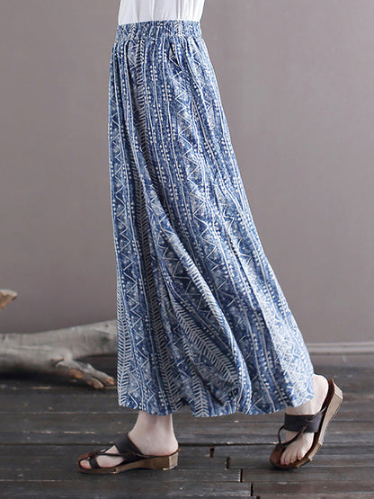 Summer Batik Wide-leg Loose Pants Ll001