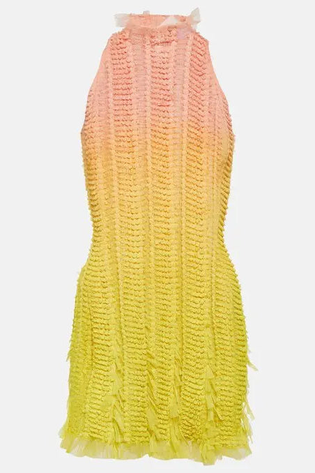 Beverly Ruched Halter Neck Mini Dress