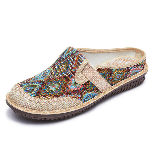 Jannia - Ortho-friendly Linen Slip-ons