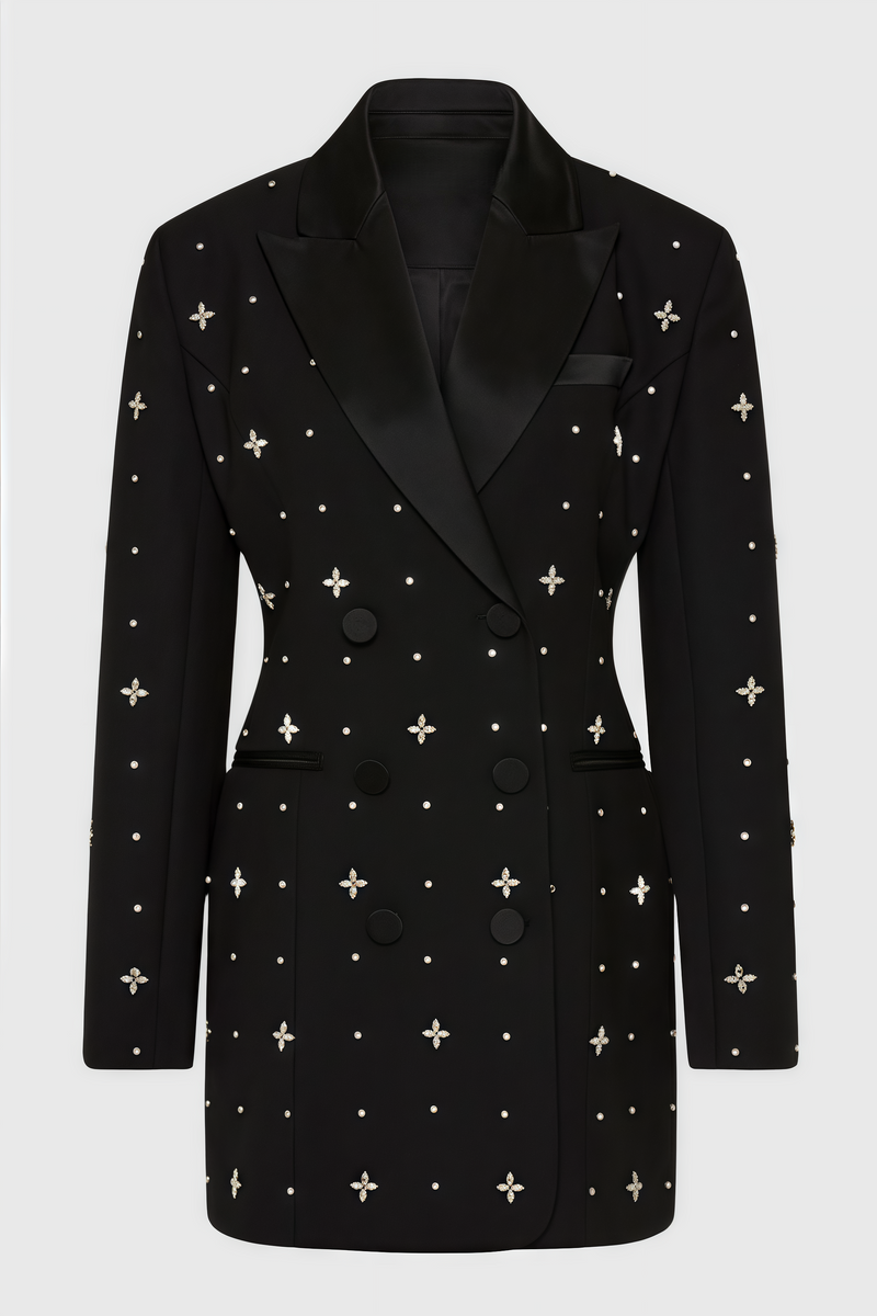 Morgane Beaded Rhinestone Embellished Mini Dress