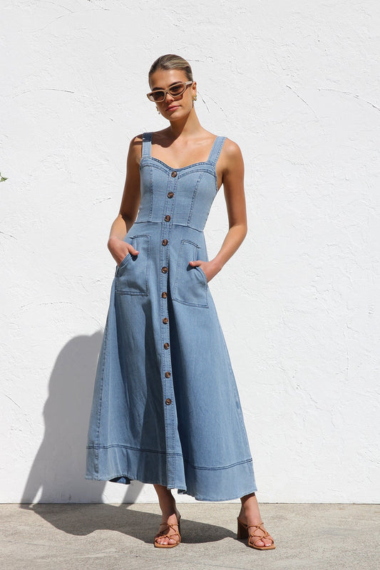 Danielle Dress Blue Denim