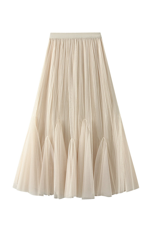 Retro Slimming Fishtail Skirt With Wide Swing