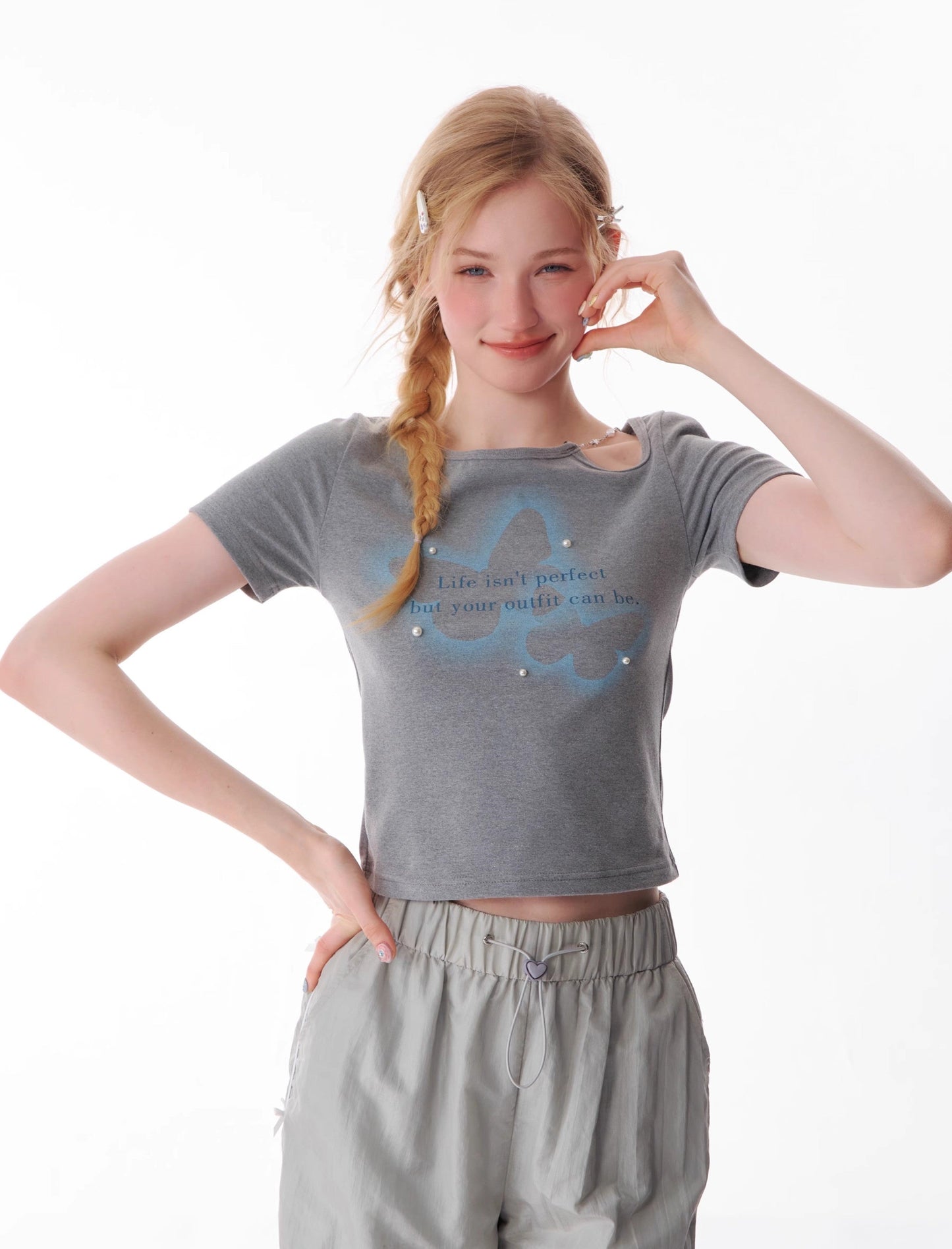 Butterfly Quote Pearl T-shirt