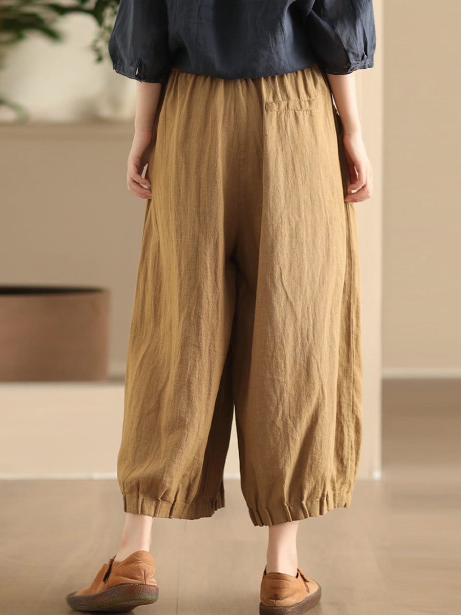 Summer Linen Wide-leg Pants Fd038