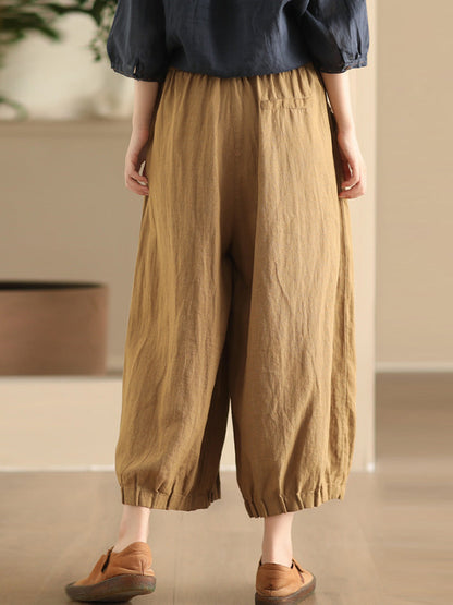 Summer Linen Wide-leg Pants Fd038