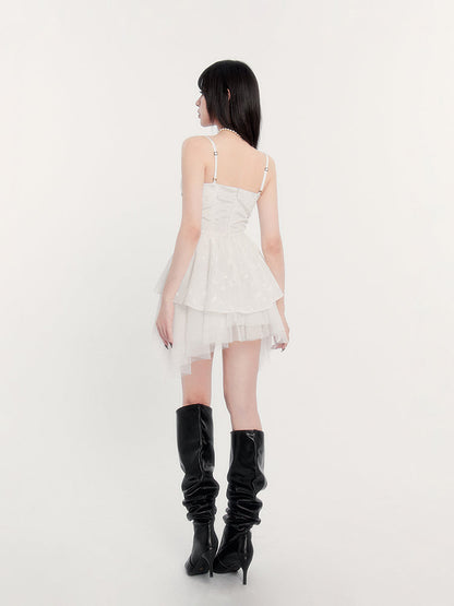 Gothic Lolita Dress With Layered Tulle Skirt