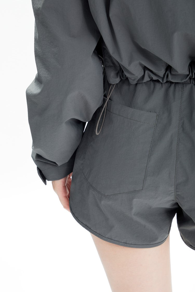 Sports Style Short Jacket and Shorts