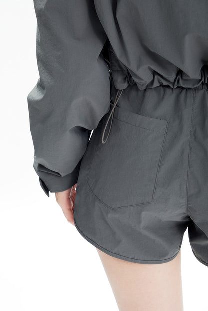 Sports Style Short Jacket and Shorts