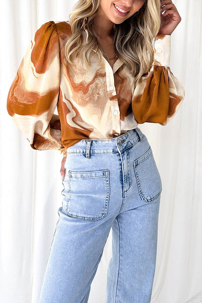 Fashionable and Versatile Long-sleeved Simple Cardigan Shirt