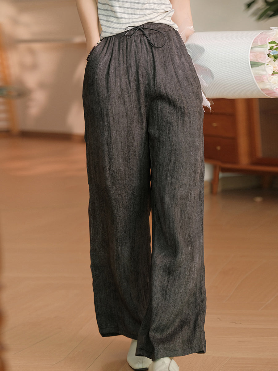 Summer Straight Linen Pants Op1055