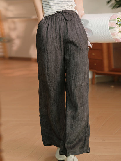 Summer Straight Linen Pants Op1055