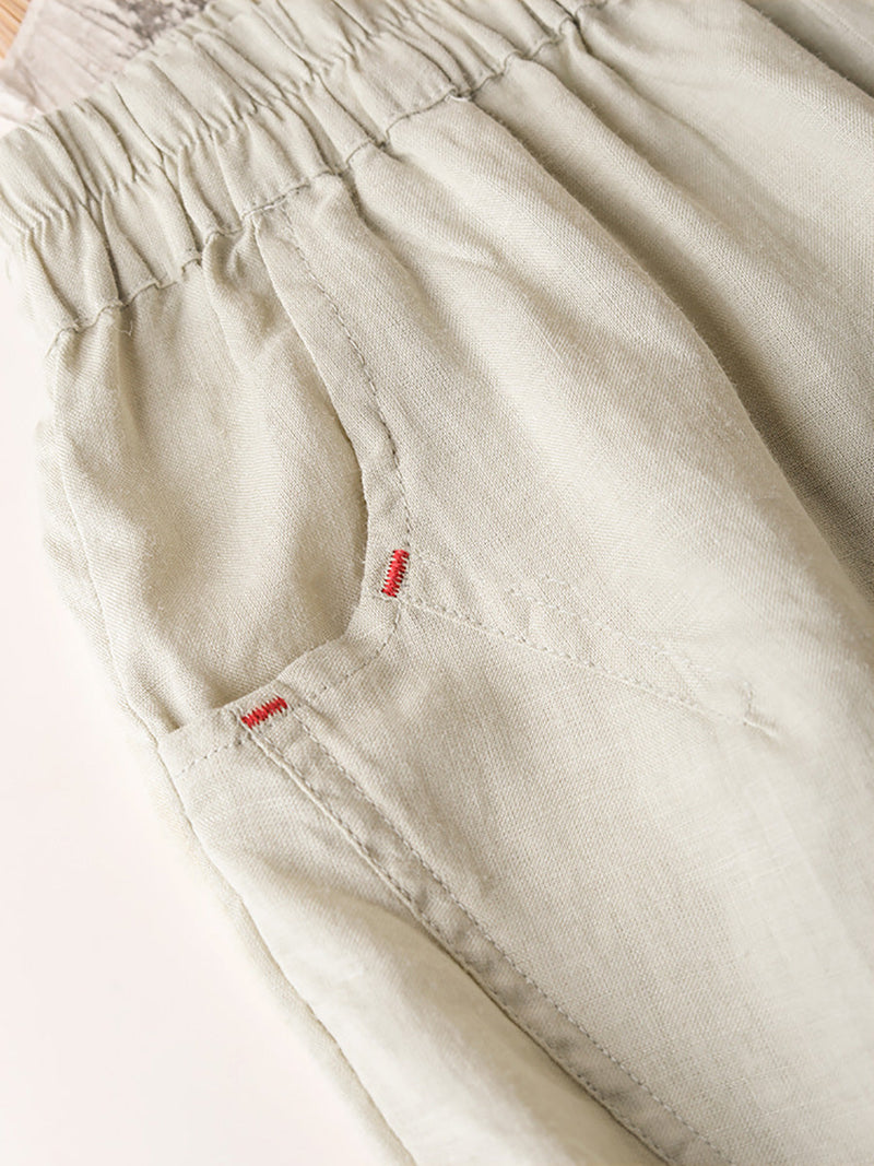 Summer Thin Ramie Harem Pants Cx051