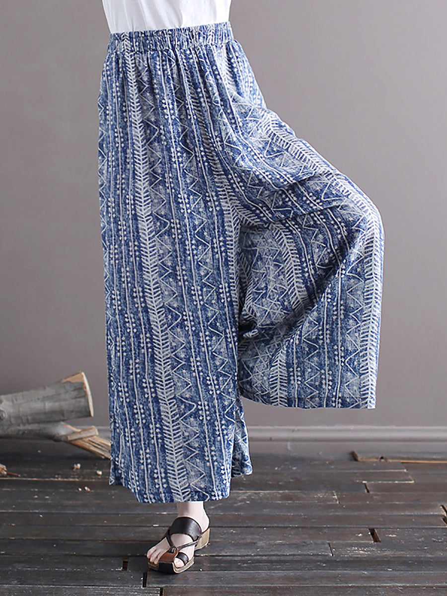 Summer Batik Wide-leg Loose Pants Ll001