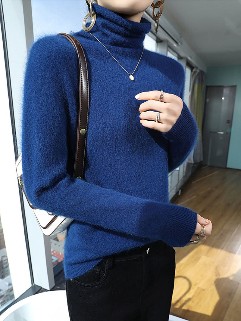 Autumn Turtleneck Wool Soft Warm Knit Sweater Av1029